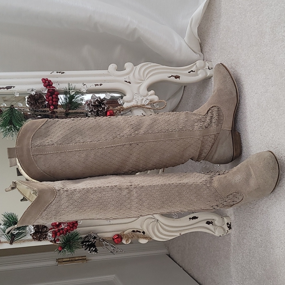 Suede over the knee boots